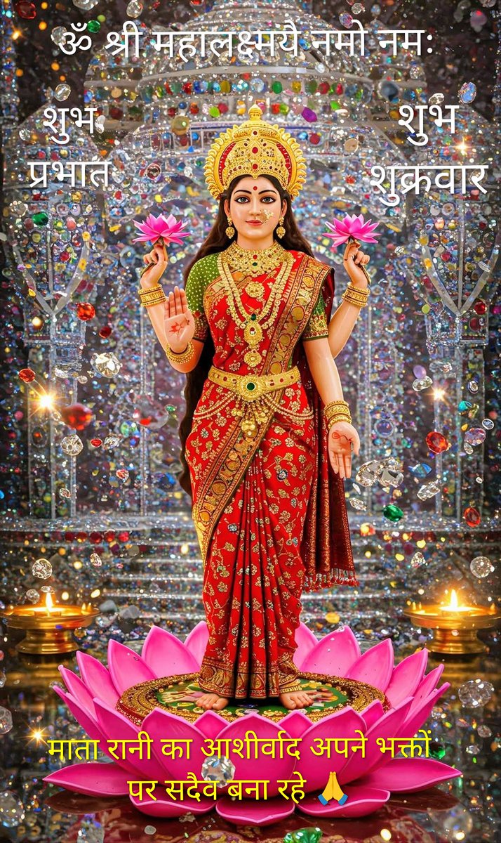 🌷मित्रों को शुभ प्रभात वंदन🪷
🎋🌷🎋🌷🎋🌷🎋🌷🎋🌷

शुभ शुक्रवार की मंगलकामनाएँ🙏
🪔💠🪔💠🪔💠🪔💠🪔💠

ॐ श्री महालक्ष्मयै नमो नम:🙏
🥀🪷🥀🪷🥀🪷🥀🪷🥀🪷

जय माँ कालरात्रि🙏
💢🌼💢🌼💢🌼💢🌼💢🌼

जय माँ दुर्गा भवानी 🙏
♻️🌸♻️🌸♻️🌸♻️🌸♻️🌸

जय माँ सरस्वती🙏
🍀🌺🍀🌺🍀🌺🍀🌺🍀🌺