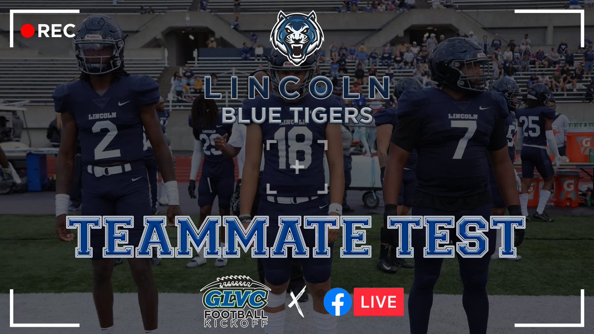 🏈 <a href="/LUMO_FB/">Lincoln University (Missouri) Football</a> TEAMMATE TEST

Tune in to Isaiah and Jacob taking the test on Facebook Live!

#GLVCkickoff | <a href="/GoBlueTigers/">Lincoln University (Missouri) Athletics</a>