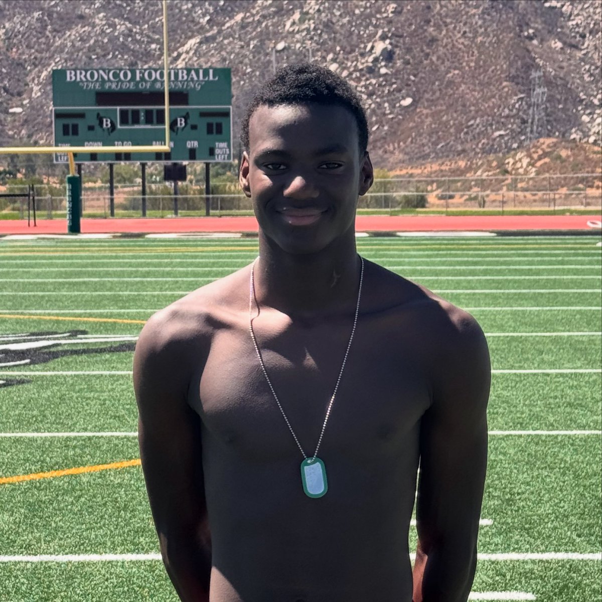 BanningFootball's tweet photo. We would like to congratulate William Tippens for earning the #DOGTAG this week. William works hard in the weightroom and on the field! We are looking for a breakout senior season by this young man! #4AG #Brotherhood https://t.co/XGO9cPj8ag