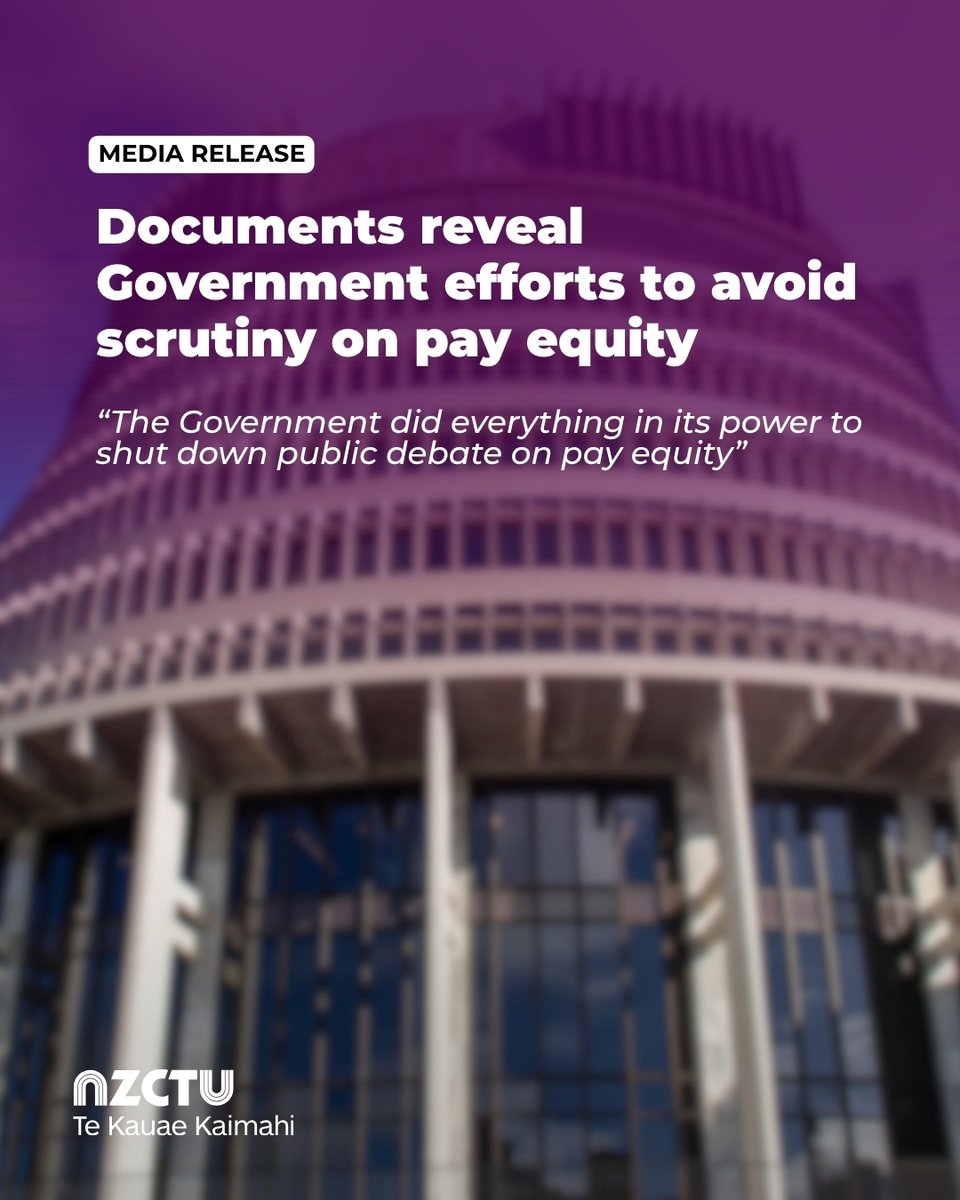1/5 Newly released Government documents reveal the lengths to which ministers went to avoid scrutiny and ignore official advice on their decision to gut the Equal Pay Act and cancel pay equity claims.
