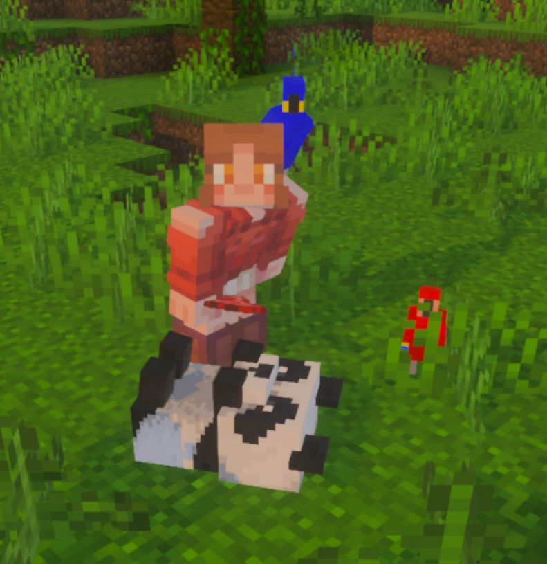 petrolinalol's tweet photo. Cuanto tiempo sin subir nada jjiji🩷
📷 con mi amigo el pandita que estaba jugando con el aire 🐼y los loritos 🦜🦜

#Minecraftbuilds #minecraftart https://t.co/DEQOZPhh16