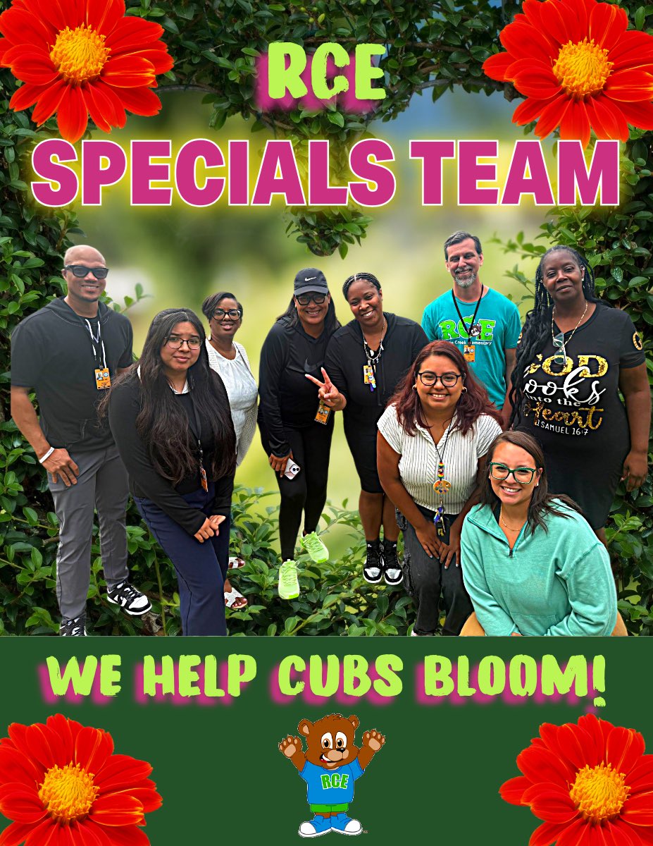 Coach Perkins, M.Ed. (@coachperkins2) on Twitter photo 🌟 RCE Specials Team! 🌟
From art to PE and everything in between, we help our Cubs BLOOM into their best selves! 💚🐻
#CubCommUNITY 🌺🌻🌺
<a href="/HumbleISD_RCE/">Ridge Creek Elem</a> <a href="/PtaRidge/">Ridge Creek PTA</a> <a href="/MiguelinaSimmo4/">Miguelina Simmons</a> <a href="/MsWalker_AP/">Lacey Walker</a> <a href="/mlecesn/">Michelle Lecesne</a> <a href="/Mrs_KNel/">Kimberly Nelson</a> <a href="/COACHRODRIGUEZZ/">CoachRodriguezRCE</a> <a href="/HumbleISD/">Humble ISD</a> <a href="/PuenteArtRoom/">Gabriela Puente</a> 🌟 RCE Specials Team! 🌟
From art to PE and everything in between, we help our Cubs BLOOM into their best selves! 💚🐻
#CubCommUNITY 🌺🌻🌺
<a href="/HumbleISD_RCE/">Ridge Creek Elem</a> <a href="/PtaRidge/">Ridge Creek PTA</a> <a href="/MiguelinaSimmo4/">Miguelina Simmons</a> <a href="/MsWalker_AP/">Lacey Walker</a> <a href="/mlecesn/">Michelle Lecesne</a> <a href="/Mrs_KNel/">Kimberly Nelson</a> <a href="/COACHRODRIGUEZZ/">CoachRodriguezRCE</a> <a href="/HumbleISD/">Humble ISD</a> <a href="/PuenteArtRoom/">Gabriela Puente</a>