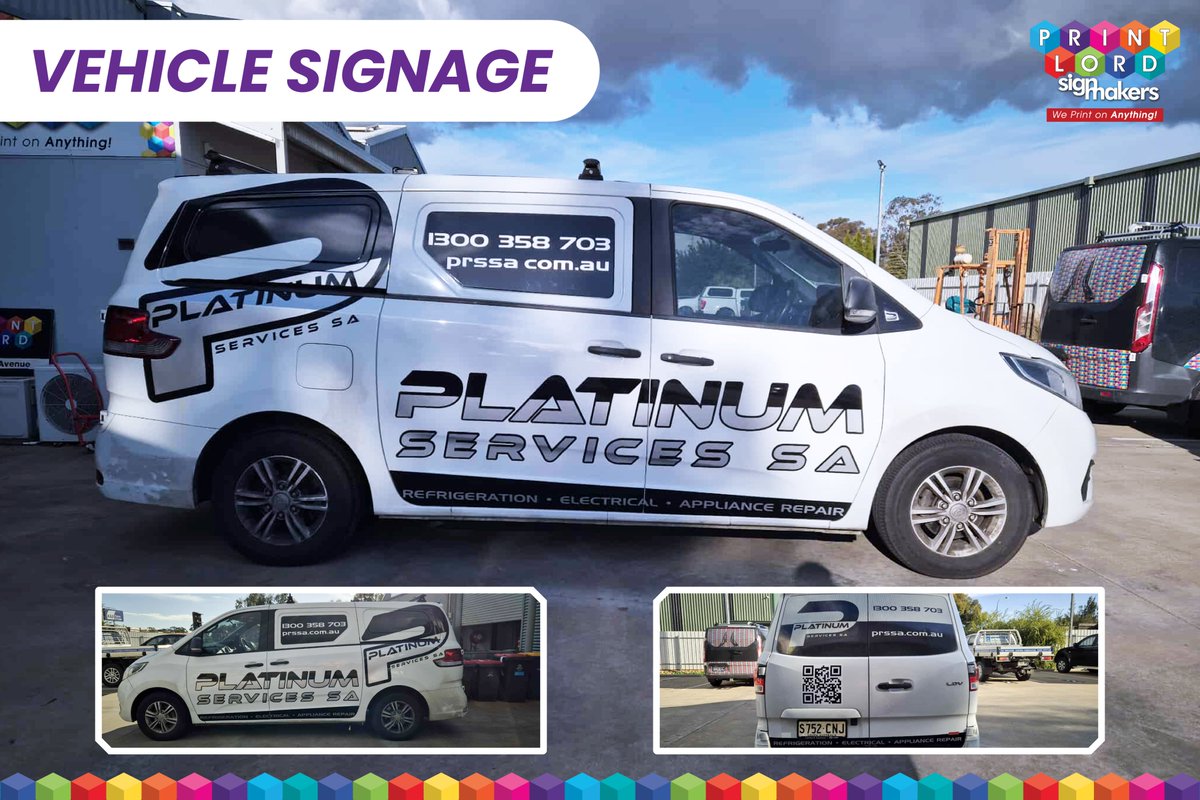 PLSignMakers's tweet image. Another vehicle on the road repping in style!
Clean, bold signage that stands out on the road.

#PlatinumServicesSA

Need your car, ute or van branded?
Get in touch with Print Lord Sign Makers.

printlord.com.au

#VehicleSignage #CarWraps #PrintLordSignMakers