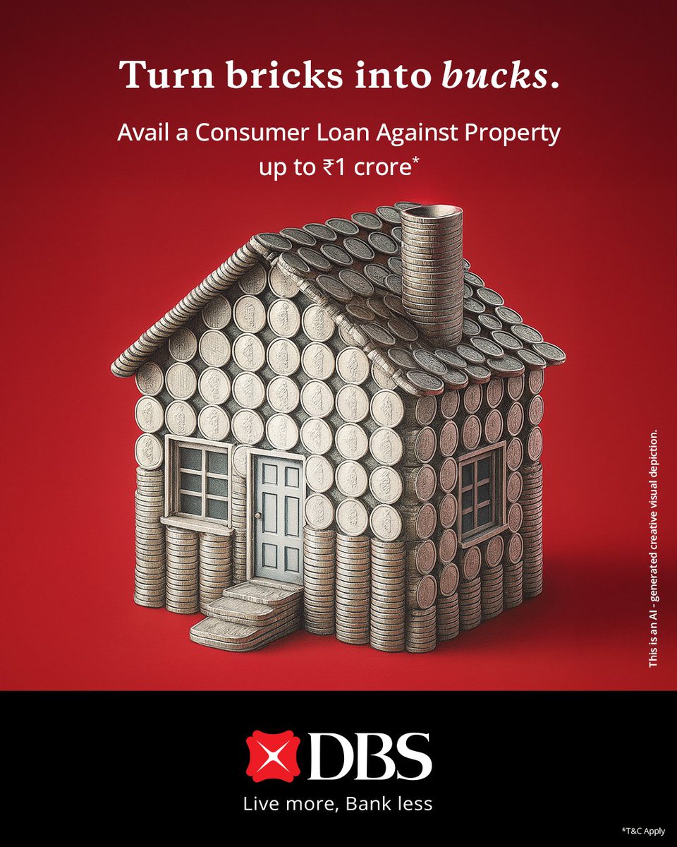 DBSBankIndia's tweet image. More ambition, Less hesitation.
Whether you're looking to expand, acquire assets, or improve working capital, DBS Bank Consumer Loan Against property can provide the financial boost your business needs.

Apply now: go.dbs.com/4kZXKoT

#DBSBankIndia #LiveMoreBankLess 

*T&amp;amp;C