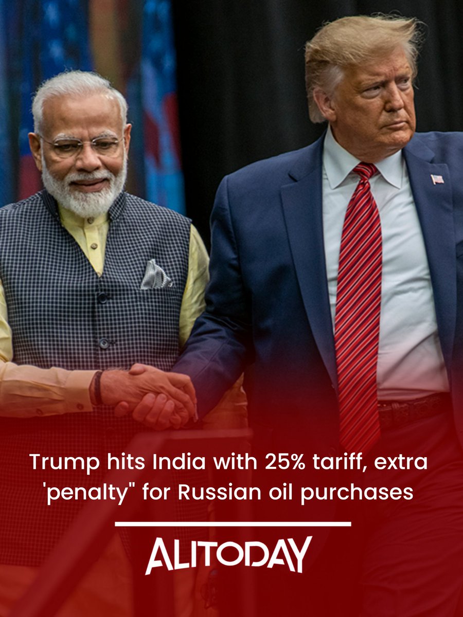 US President Donald Trump hits India with a 25% tariff and an extra 'penalty' for Russian oil purchases.

#India #Tax #USA #trump #tariffs #donaldtrump #Modi