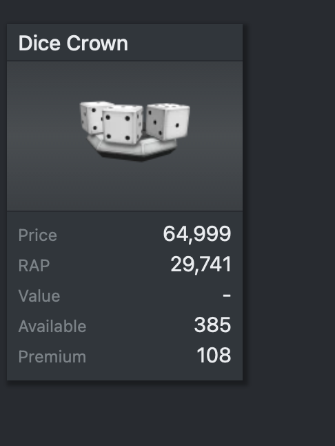 ottd0's tweet image. These are about to go down so much when Roblox makes Platinum Domino Crown Limited
#roblox #robloxtrading