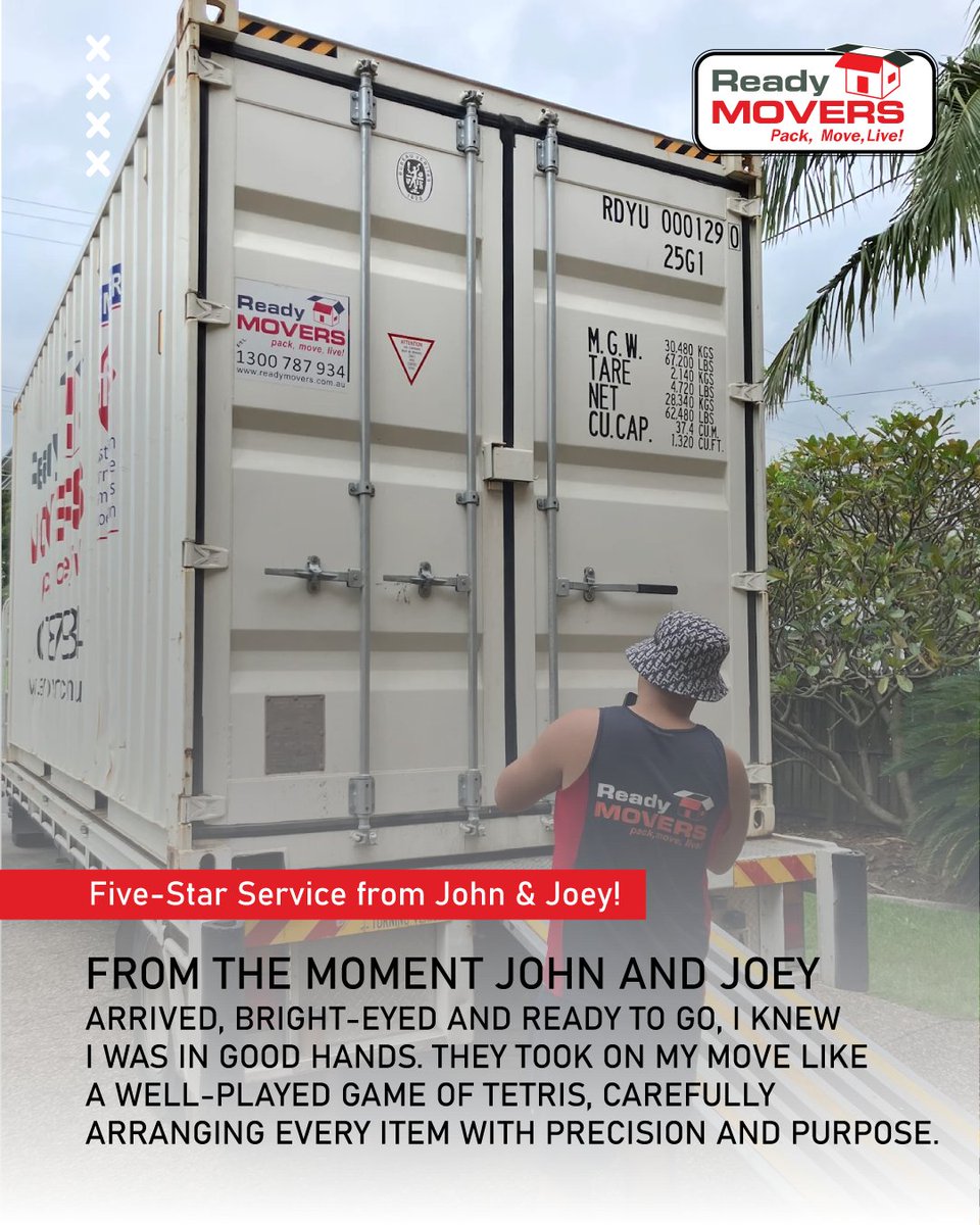 readymoverstsv's tweet image. John &amp;amp; Joey turned moving into a Tetris masterclass! Calm, careful &amp;amp; professional — 5 stars 🌟🌟🌟🌟🌟 Highly recommend! 🚛📦 #READYMOVERS #TOPSERVICE