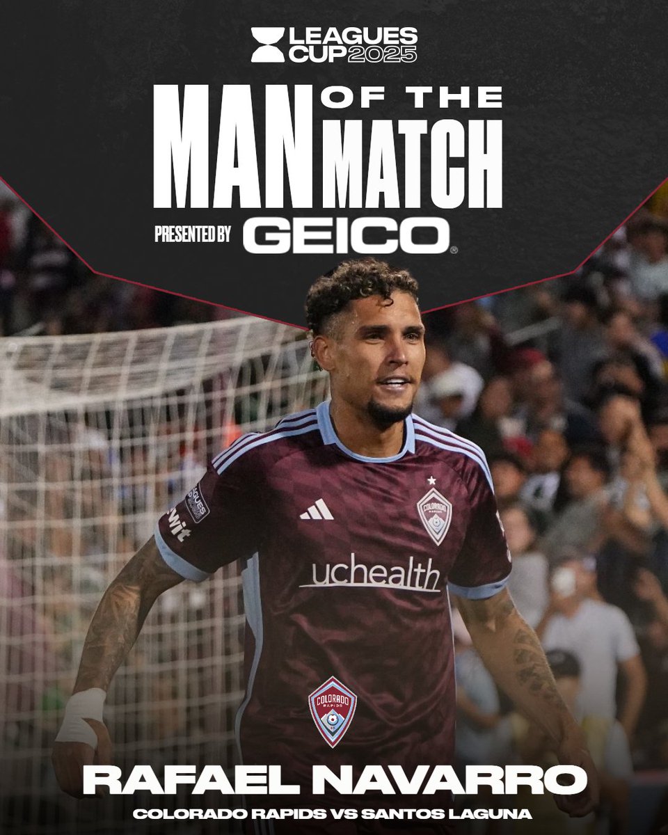 🇧🇷 Rafael Navarro scored 2 golazos and helped the Rapids take a huge win at home 🔥

Y también se lleva el MOTM pres. by GEICO 🙌
