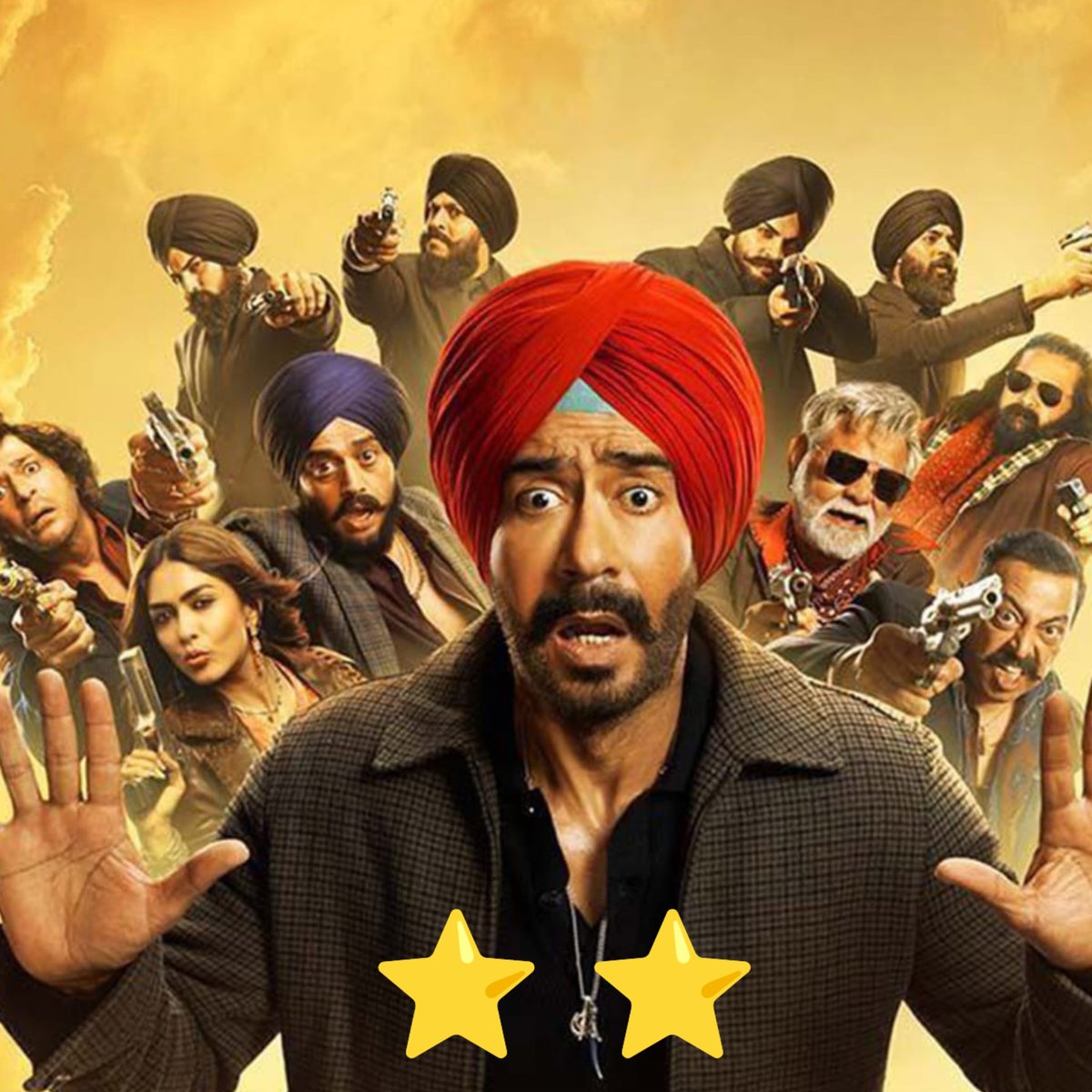 SAMTHEBESTEST_'s tweet image. #SonOfSardaar2 Review: PAKISTAN ZINDAABAAD! 

RATING - ⭐⭐ 2/5*

Respect for #Housefull5🫡
At least, it wasn&apos;t Pro-Pakistani

#SOS2 misfires big time despite some hilarious segment and cheerful parodies. One of the weakest and out of the context sequels in Bollywood. #AjayDevgn
