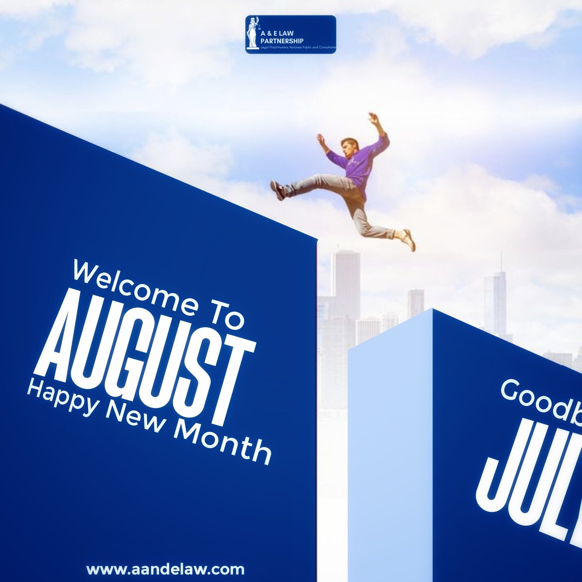 AandELaw's tweet photo. As we step into a fresh month, we pray and hope that this new chapter bring you success, growth, and endless opportunities! 

Here’s to a month of achievements, breakthroughs, and positivity!

Welcome to August! From all of us at A &amp; E Law Partnership. https://t.co/1tAt44AbqO
