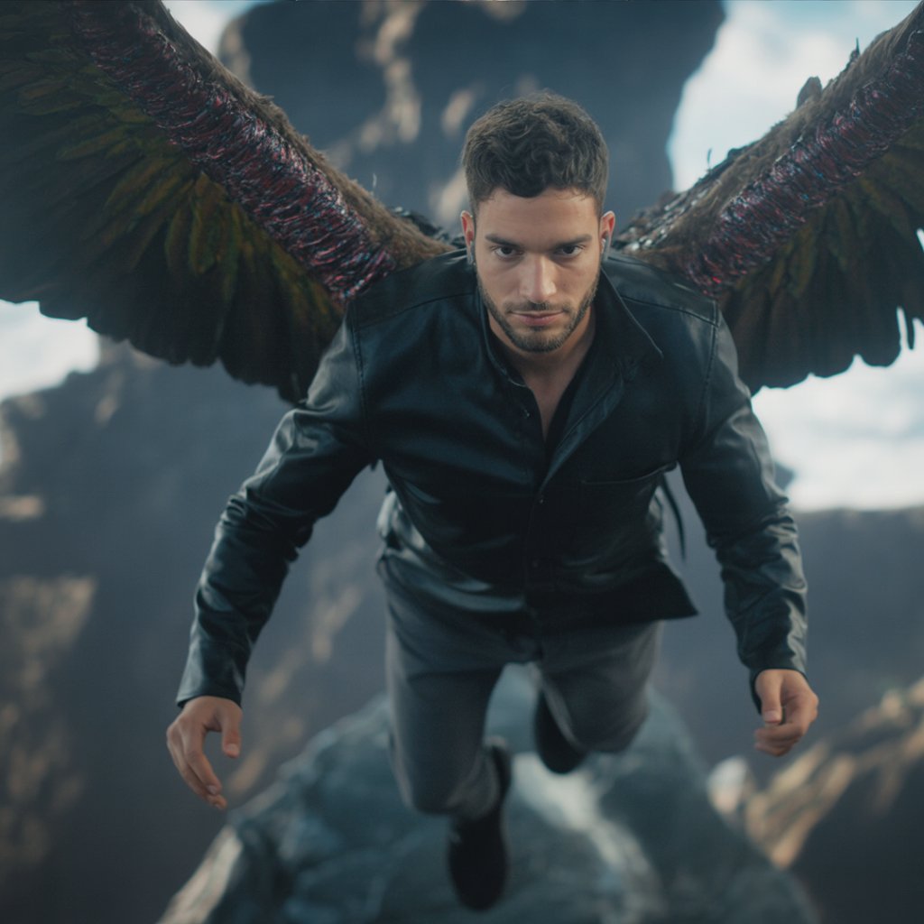 IngenieroR14845's tweet image. So, feeling confident, I created my masterpiece: a dark, Icarus-style self-portrait with wings. A little bit of blood, very artistic.
I love it.
Now I get to play every creator's favorite game: "Will Instagram's algorithm ban me for this?" 🙃 #creatorproblems