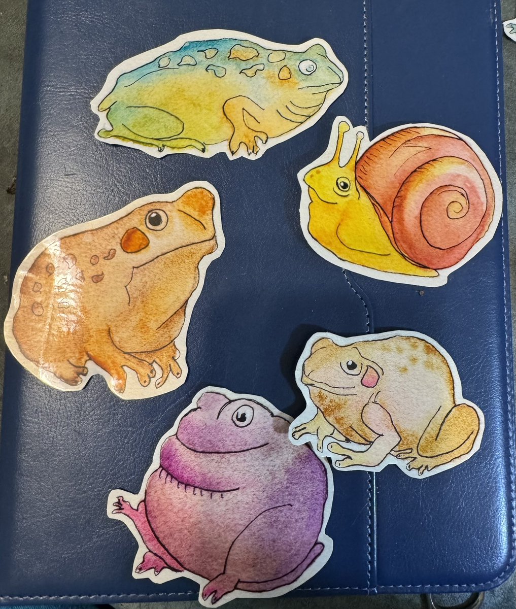 Grandson got his first black eye yesterday; that’ll learn him not to jump off the sofa onto the dog 😳 Anyway he wanted me to make him some stickers, so here’s what I made for the little goblin-
