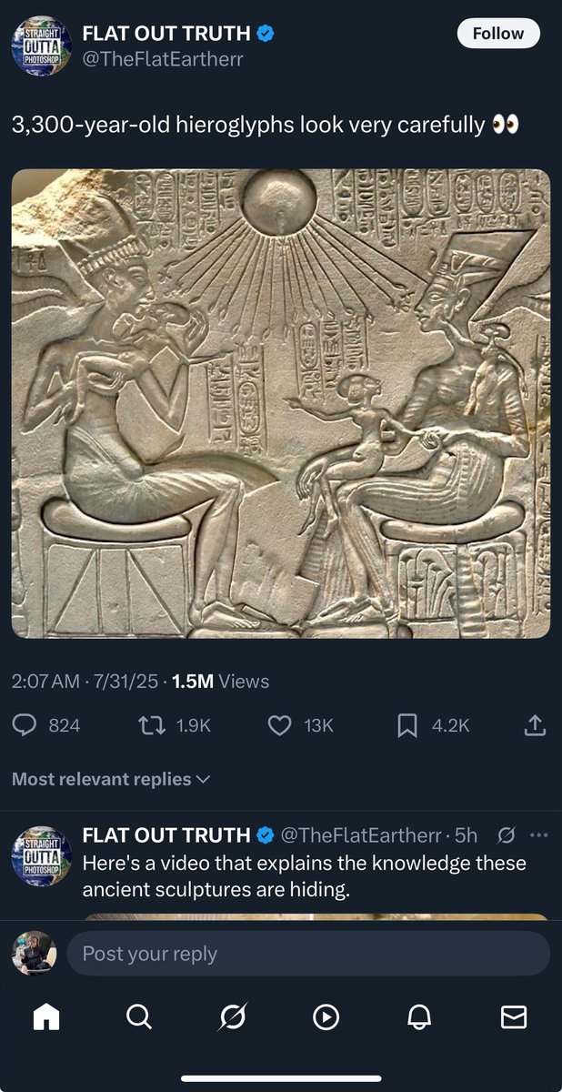 Incredible things happening on flat earth twitter. IN. CRED. IBLE.