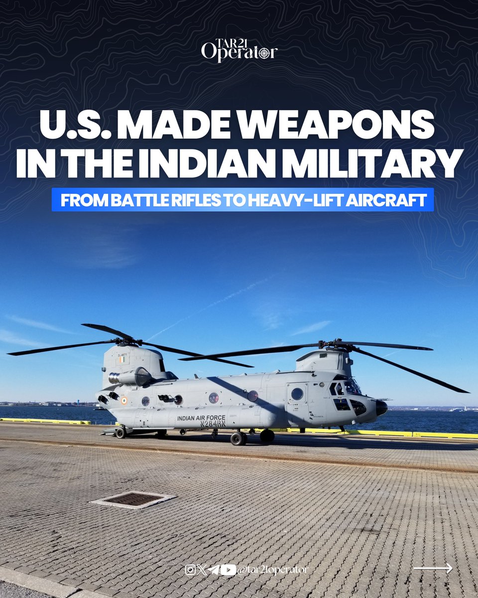 🇺🇸➡️🇮🇳 US-MADE WEAPONS IN INDIAN ARSENAL

From Assault Rifles to Heavy-Lift Aircrafts
