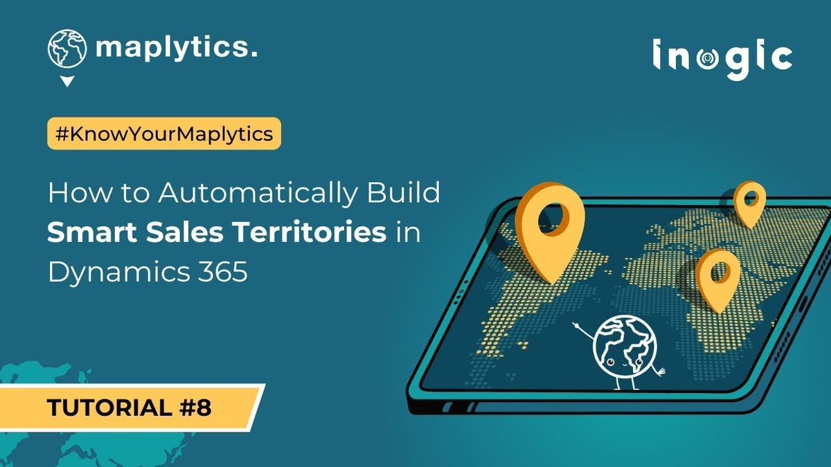inogic's tweet image. Tutorial 8 - How to Automatically Build Smart Sales Territories in Dynamics 365 #KnowYourMaplytics

youtube.com/watch?v=5oT69Z…

#territorymanagement #dynamics365 #MSDyn365 #d365 #locationintelligence
