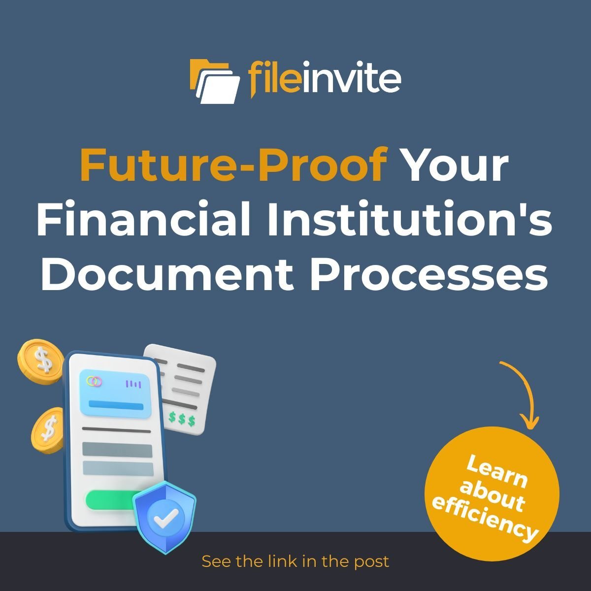 Leading banks ditch manual document processes 🚀

FileInvite = purpose-built for the financial sector:
• Automated collection &amp; management
• Compliance-ready audit trails
• Secure client experience
• Faster, lower-cost delivery

hubs.ly/Q03zVMCX0

#DigitalBanking