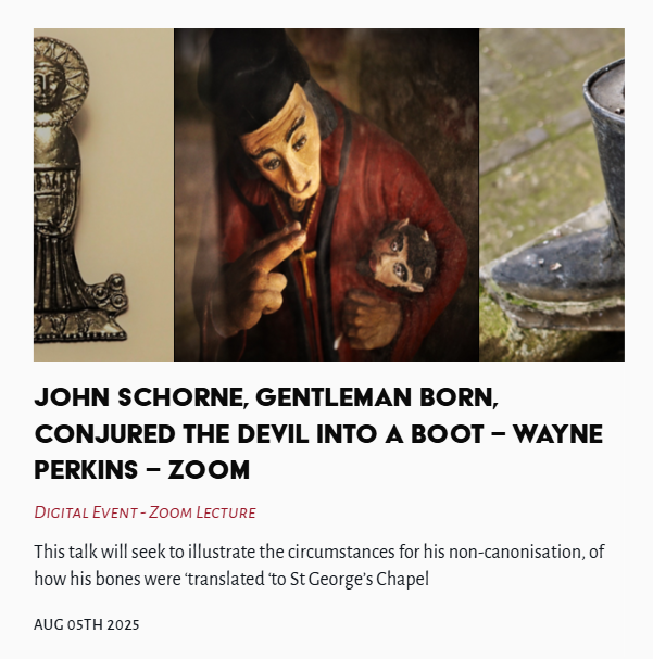The Last Tuesday Society & Viktor Wynd Museum (@thelasttuesdays) on Twitter photo Tonight's Lecture - John Schorne, Gentleman Born, Conjured the Devil into a Boot - Wayne Perkins - Zoom
#JohnSchorne #GentlemanBorn #Conjured #DevilintoaBoot #WaynePerkins <a href="/TheLastTuesdayS/">The Last Tuesday Society & Viktor Wynd Museum</a> <a href="/RitualMarks/">Ritual Protection Marks</a>
thelasttuesdaysociety.org/event/john-sch… Tonight's Lecture - John Schorne, Gentleman Born, Conjured the Devil into a Boot - Wayne Perkins - Zoom
#JohnSchorne #GentlemanBorn #Conjured #DevilintoaBoot #WaynePerkins <a href="/TheLastTuesdayS/">The Last Tuesday Society & Viktor Wynd Museum</a> <a href="/RitualMarks/">Ritual Protection Marks</a>
thelasttuesdaysociety.org/event/john-sch…