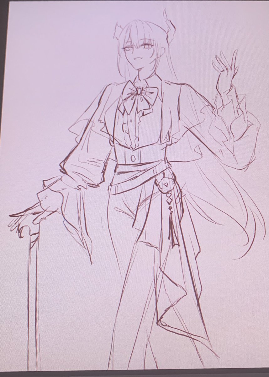 paw_chie's tweet image. Been busy but been sketchin m’lady in these for I was heavily enabled.  I confess to have thoughts obsession over prince/girl boss looks on her. Will I continue?

maaAaybeeeee? maaAaaybE nOt? (･w･for I’ve restrained myself so long not to draw her in these cuz Ik the kind of…