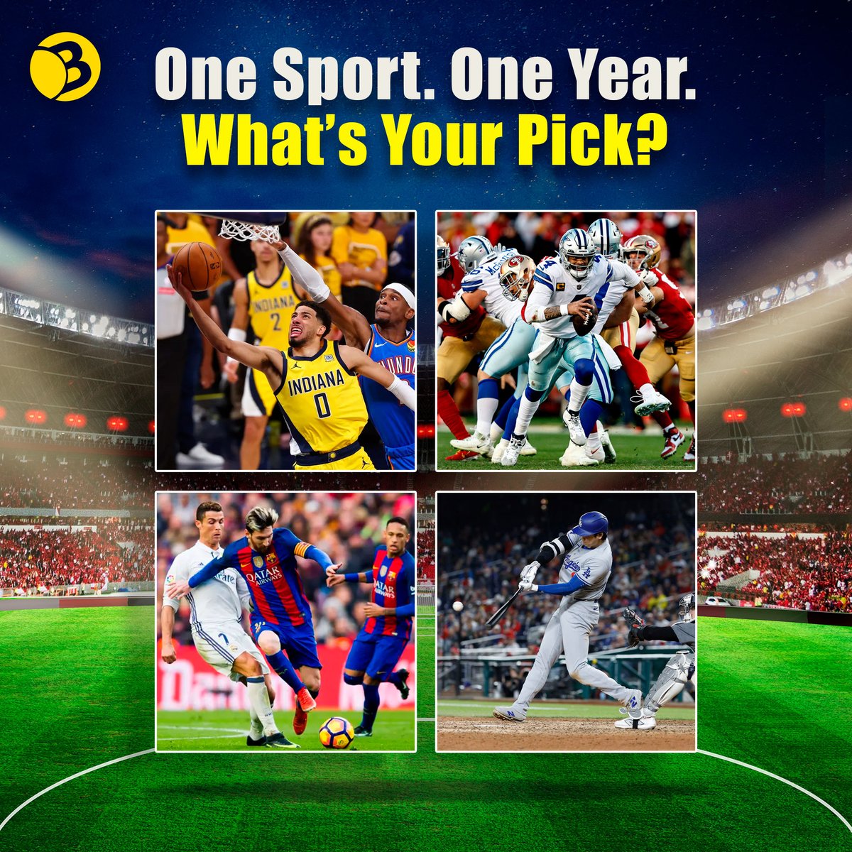 If you could bet on just one sport for the rest of the year…

🏀 NBA
🏈 NFL
⚽ Football
⚾ MLB

Which are you picking and why?
Reply below 👇