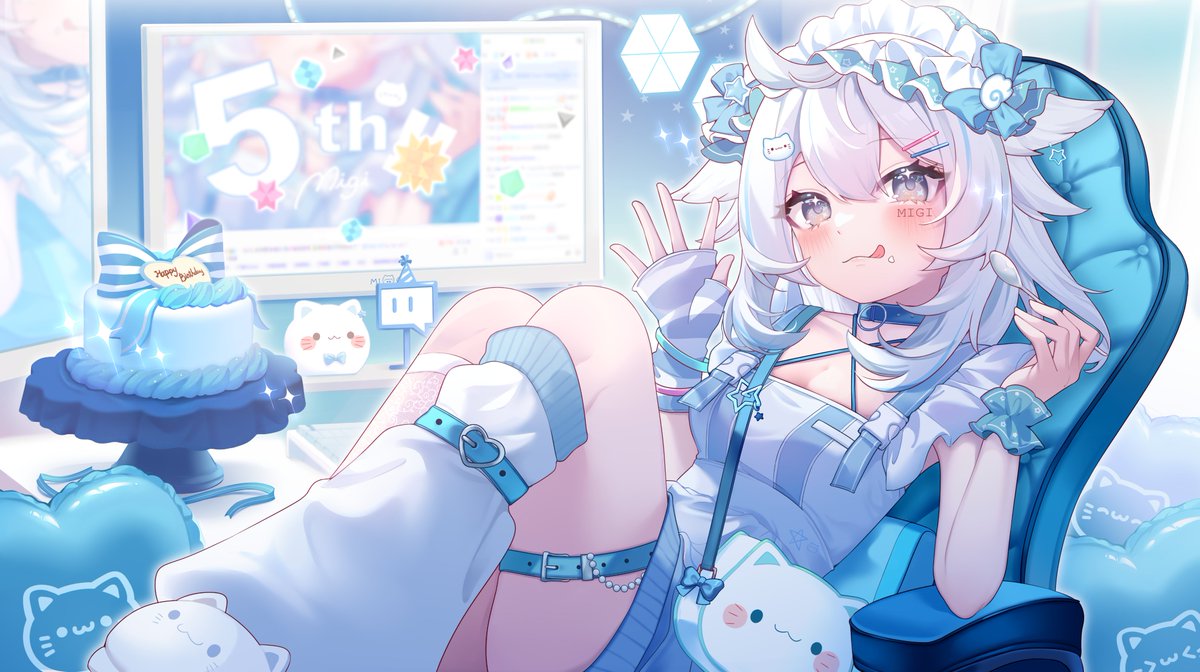 當然還有每年都會給大家的生日桌布使用啦!! 
將將!! 一樣有有字版與無字版~ 
記得桌布只能私人使用~不能二次上傳至網路使用哦~
愛你們🩵
繪師：<a href="/senhua_/">花火</a>