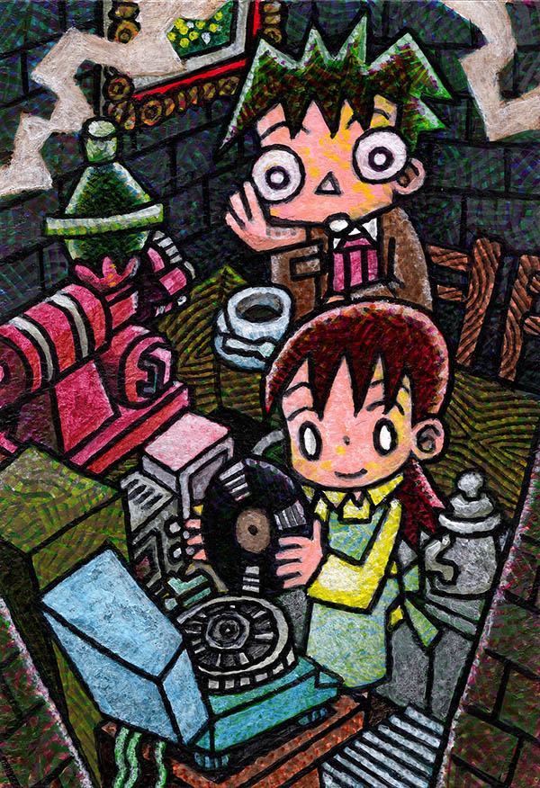 レコードと珈琲（2025）
87mm×127mm
アクリル