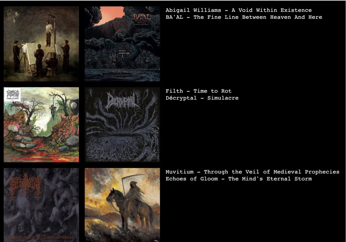 Album of the Month for July. Plenty of fine albums. But fewer truly great ones imo. But special mentions to Abyssery, Kontusion and ICE!! 🥶