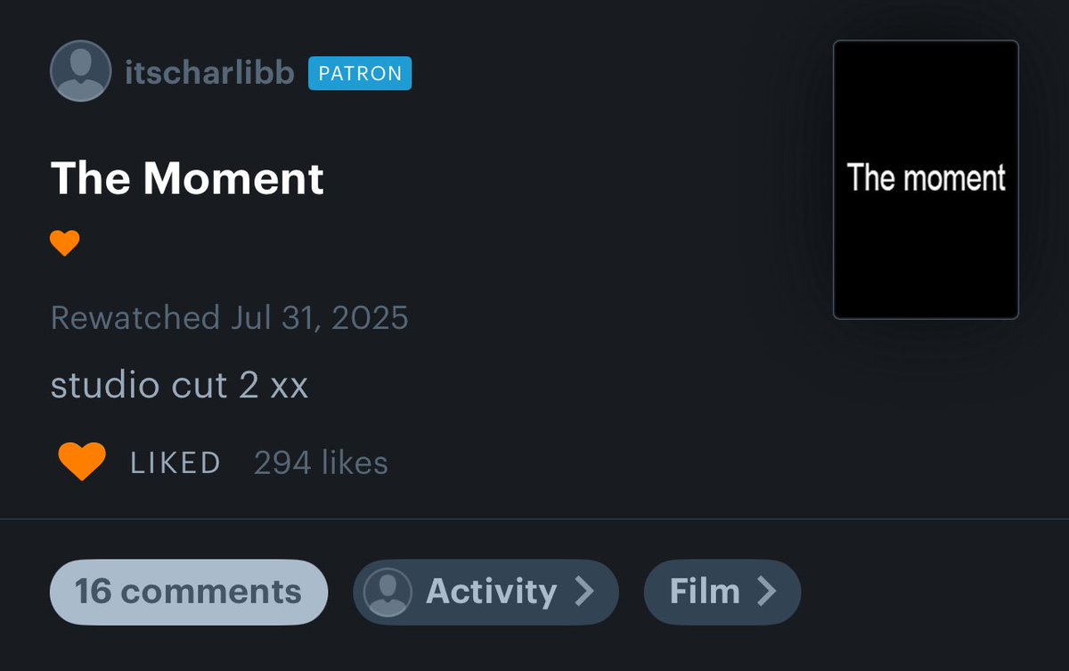 xcx source (@xcxsource) on Twitter photo Charli xcx rewatched her upcoming film, The Moment, yesterday:
“studio cut 2 xx” Charli xcx rewatched her upcoming film, The Moment, yesterday:
“studio cut 2 xx”