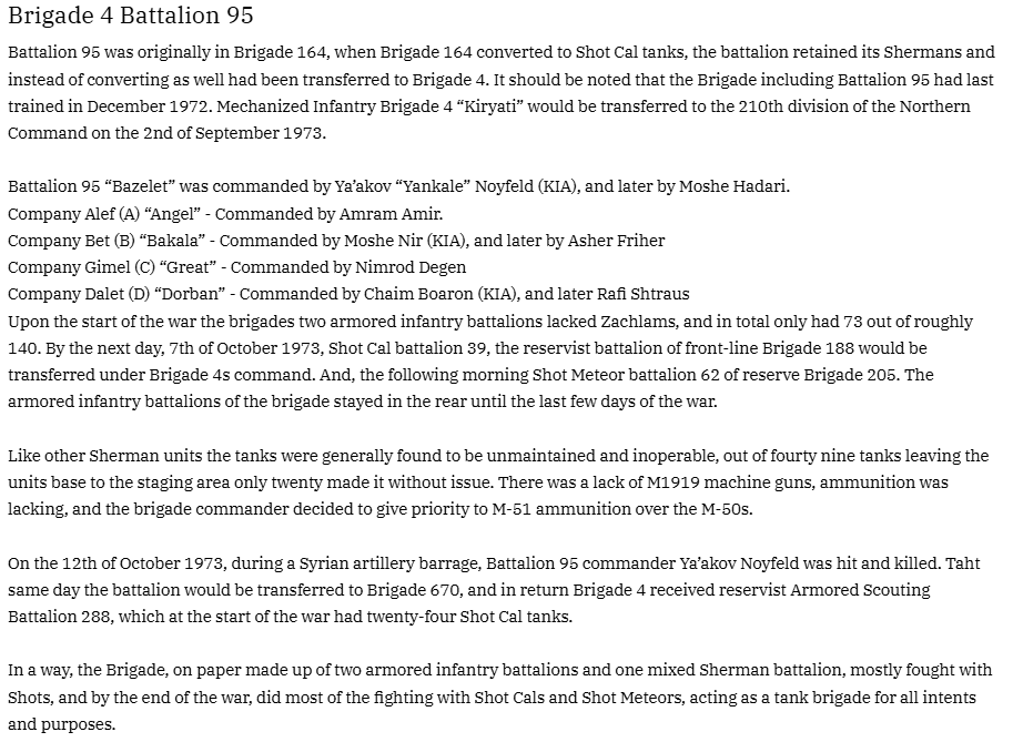 Israelitanknerd's tweet image. W.I.P. part of the upcoming M-50 article, hoping to give a rundown of every M-50 unit in 1973 ;)