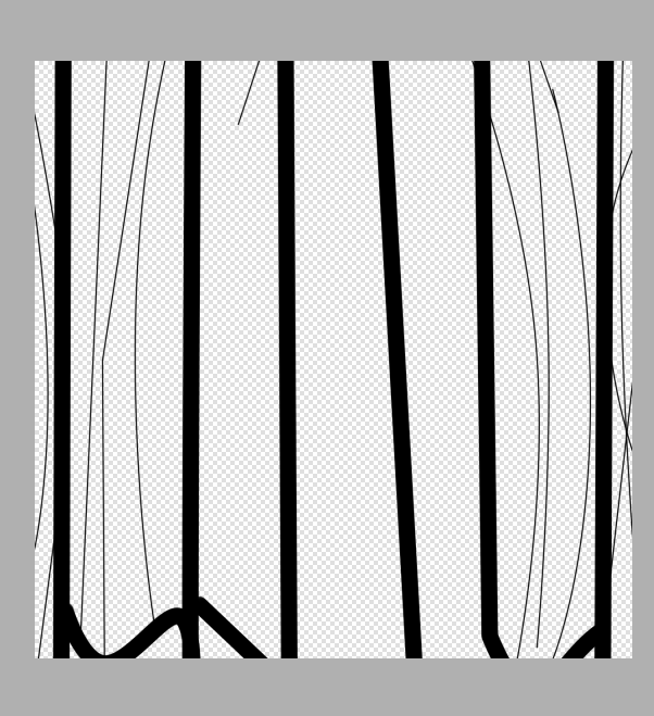 フィッティングルーム用の背景は五分で何とかしました。絵を置いたまま描いたら抜けてしまって再利用できない雑。

1.輪郭を作る
2.皺を作る
3.皺を削る
4.輪郭を削る 