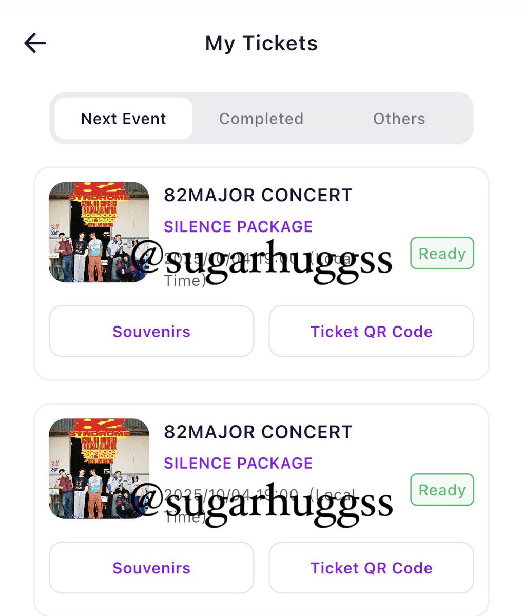 sugarhuggss's tweet photo. WTS 

2x Silenced Packaged ‼️
82 Major Syndrome in KL

RTS: both I and my ticketing service managed to secure tickets

Can dm for proof. Dm if interested.

#82MAJORinKL #82SYNDROME_in_KUALALUMPUR #82MAJORinMY https://t.co/h0pRDTK3XO