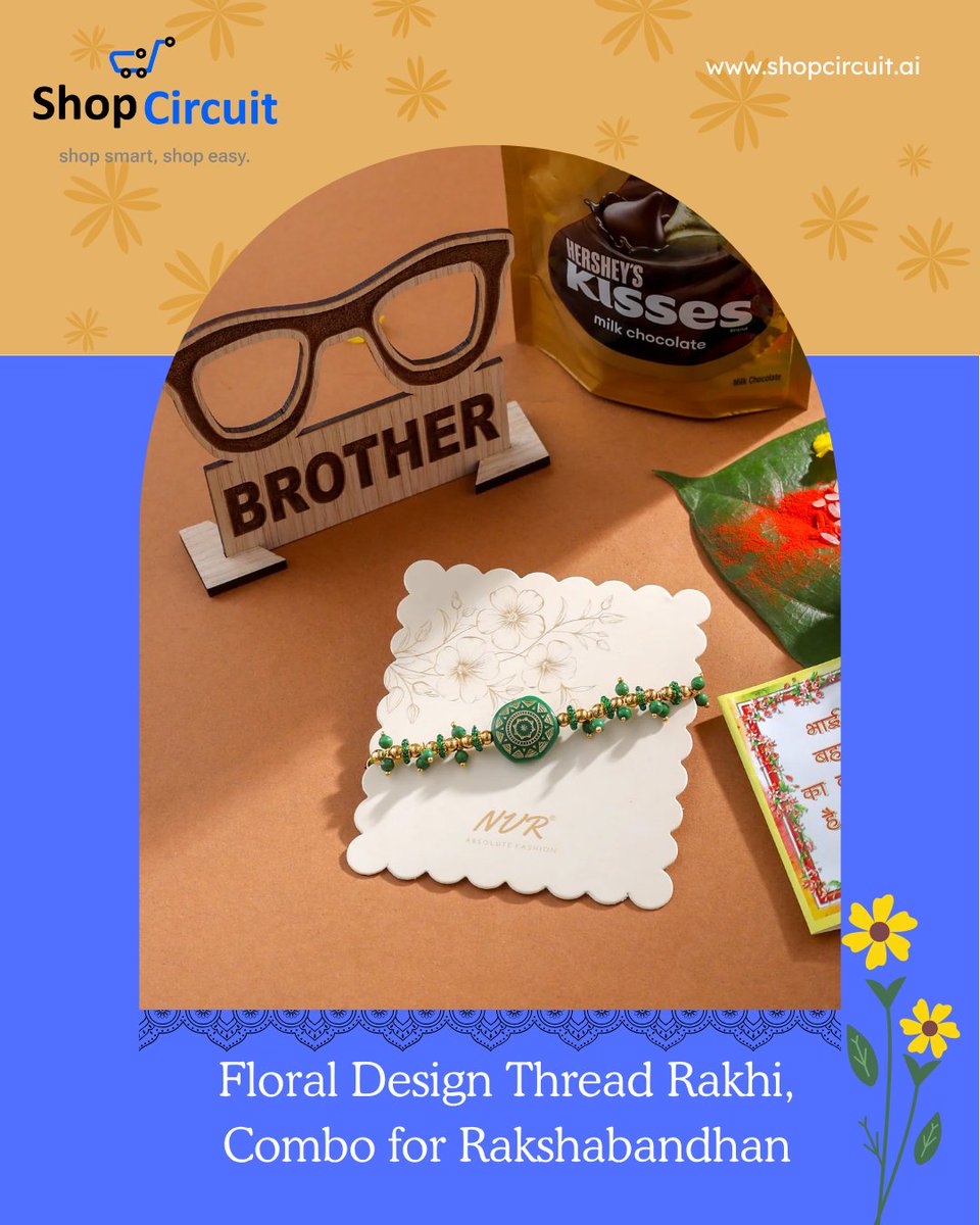 Shopcircuit_ai's tweet photo. Celebrate the bond with elegance! 🌸
Shop this beautiful Floral Design Rakhi Set with Roli Chawal the perfect gift to make Raksha Bandhan special. 

Order now at https://t.co/oJRnmXmQsE

#RakshaBandhan #BhaiyaBhabhiRakhi #ShopCircuit #FloralRakhi #RakhiGifts #CelebrateTogether https://t.co/DNJGkTdbBm