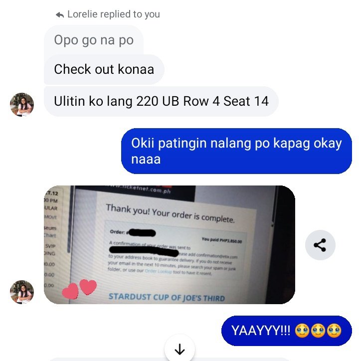 hwaytz's tweet photo. stardust tix secured!! 🥹 thank you so much for assisting me! @Jathwrone 

10/10 assistance since they offer discount for students 🤍 https://t.co/Zh710Hhp2v