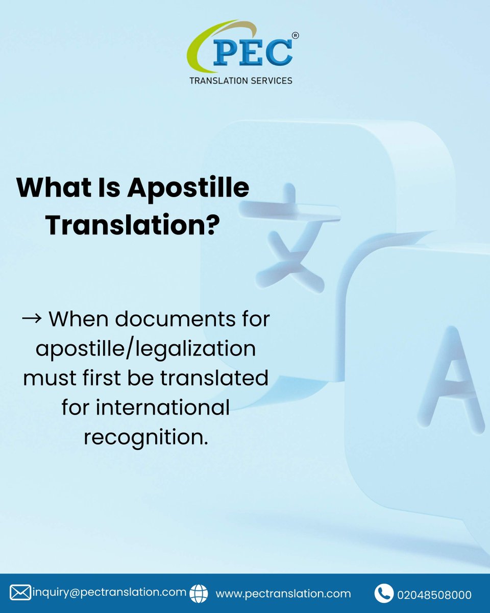 PecTransla65646's tweet image. Apostille without translation? That’s where many get stuck.

#PECTranslation #ApostilleTranslation  #GlobalDocs #LegalTips #didyouknow #instagood #foryourpage #knowledge