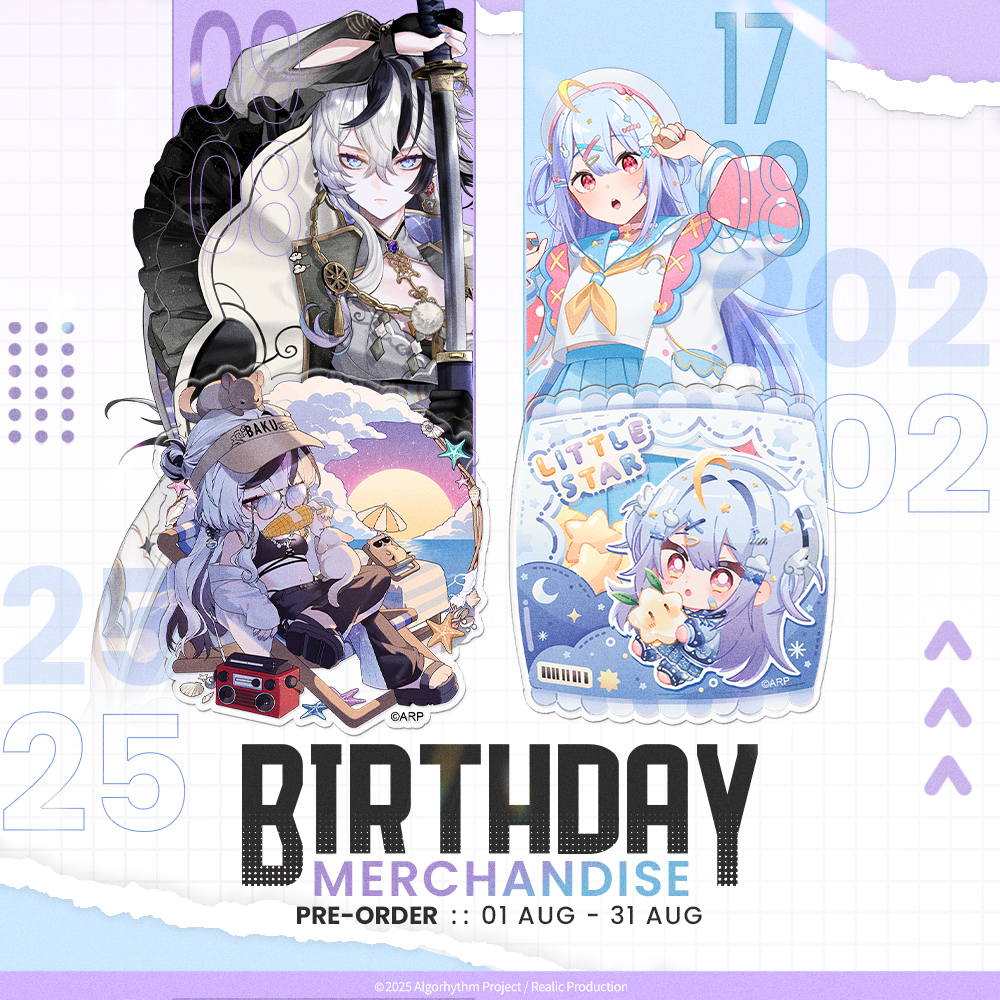 🎂2025 ARP BIRTHDAY MERCHANDISE🎂

『 Baku &amp; Popo 』

พวงกุญแจอะคริลิก 8x8 ซม.
ราคา 180 บาท

PRE-ORDER Until 31 AUGUST 2025 :
shop.realic.net/products/2025-…

#ARPBIRTHDAY2025 #BakuARP #PopoARP
#RealicShop #ARProject #VtuberTH