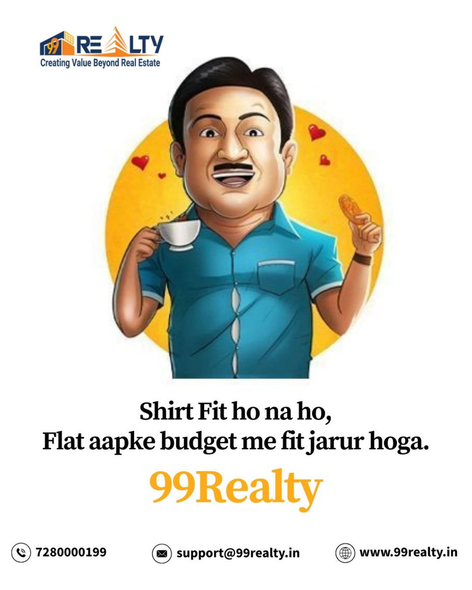 99Realty's tweet image. Shirt tight ho sakti hai, par deals humari hamesha sahi hoti hai! 😄
Budget-friendly flats only at 99Realty — jahaan har buyer ki pocket ho jaaye khush! 🏡💰
📞 7280000199 | 🌐 99realty.in
.
.
#BudgetHomes #99Realty #AffordableHousing #Ranchi #Jharkhand