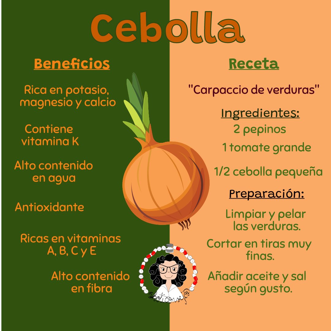 Como cada viernes os traigo una botirreceta, hoy os hablo de la #cebolla
