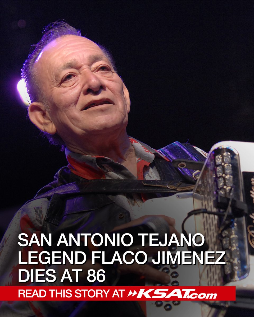 Grammy Award-winning Conjunto artist Flaco Jimenez has died, his family announced. He was 86.

STORY: ksat.com/news/local/202…