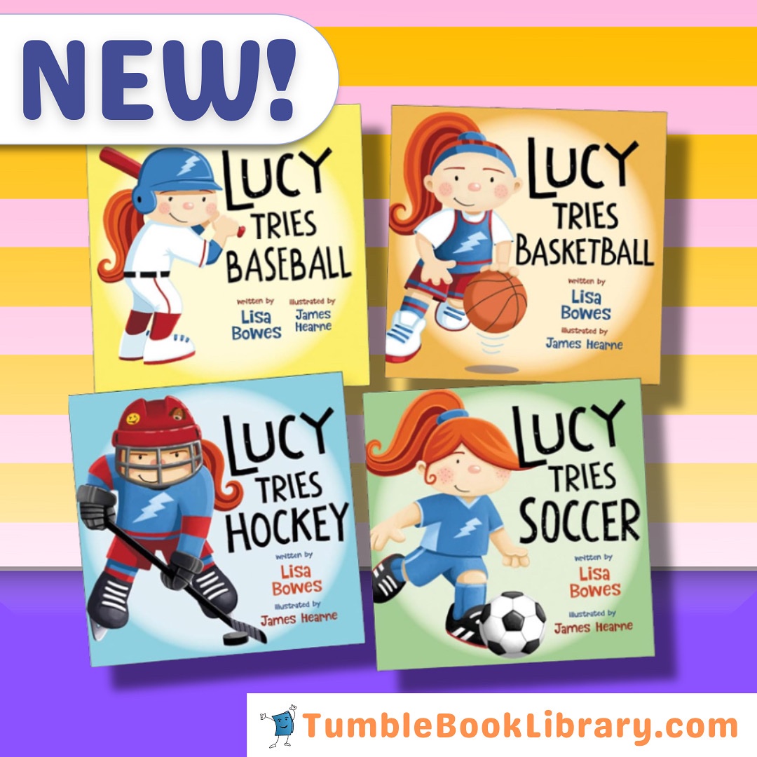 ⚽🏒🏀⚾ New at TumbleBookLibrary… LUCY!

Get inspired with Lucy Tries Soccer, Hockey, Basketball, and Baseball—fun stories that encourage kids to stay active, positive &amp; try new things!

📚 Read now at TumbleBookLibrary.com!

#TumbleBooks #LucyTries #KidsBooks #PictureBooks