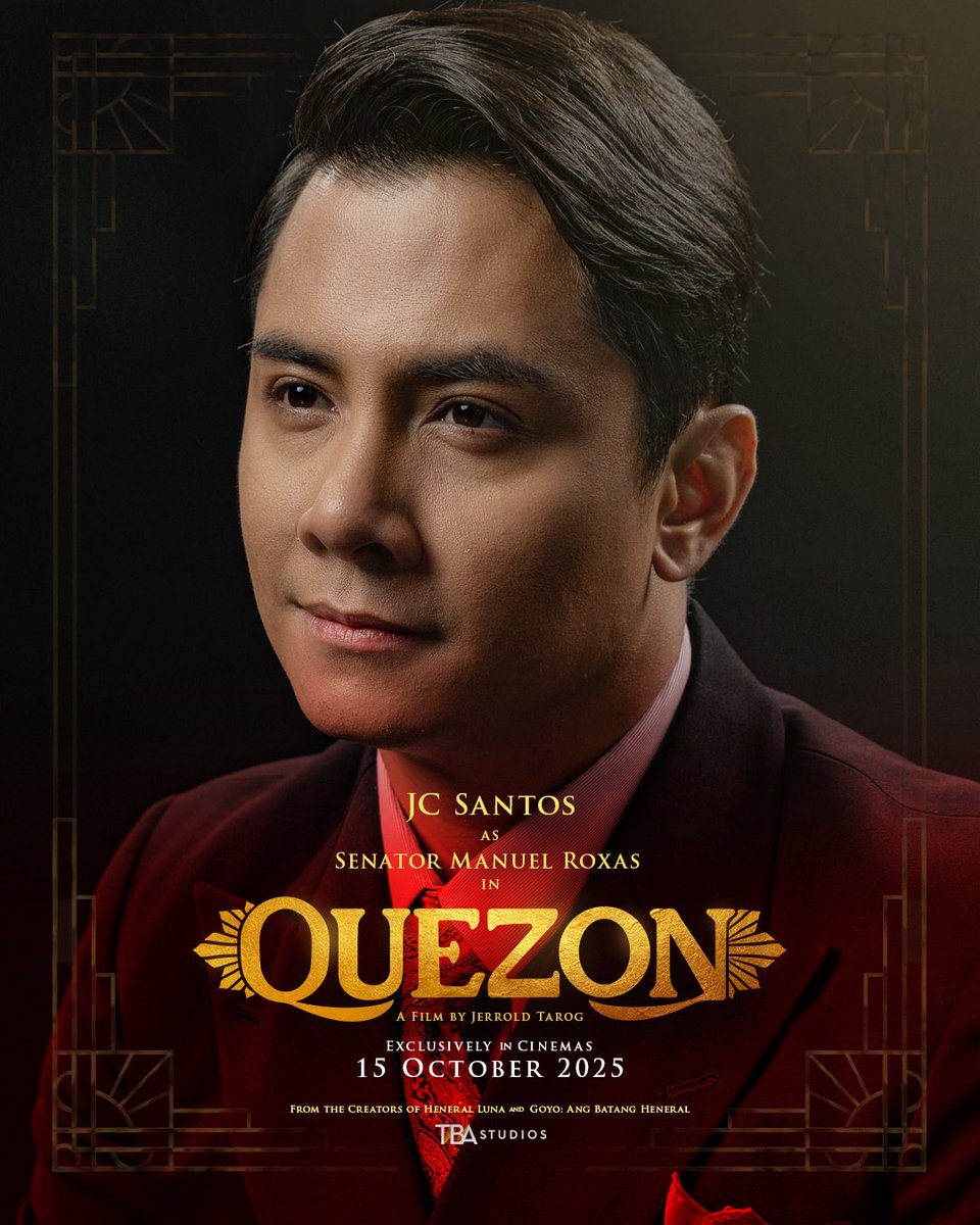 TBAStudiosPH's tweet photo. Mapapanood na ang #Quezon sa mga sinehan simula ika-15 ng Oktubre. ✨

#TBAStudios #Bayaniverse #Quezon 
#JerichoRosales #MonConfiado #IainGlen #BenAlves #ArronVillaflor #Karylle #CrisVillanueva #RomnickSarmenta #JCSantos #JorossGamboa https://t.co/PIqCBxbVub
