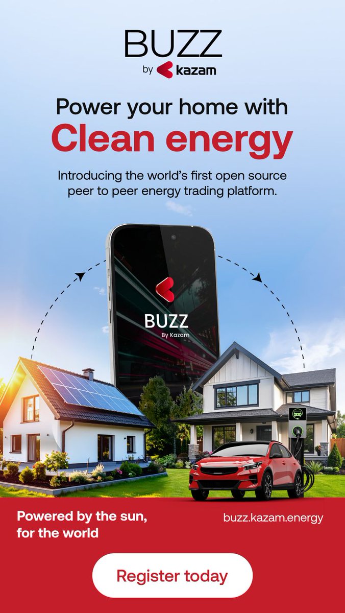 KazamEnergy (@kazamenergy) on Twitter photo What if the energy you use could be cleaner & better?
Meet Kazam Buzz, the world’s first open-source #P2Penergy trading platform. 
Register Now: kazam.energy/solutions/buzz…
#BuzzWaliBijli #SolarTrading #RooftopSolar What if the energy you use could be cleaner & better?
Meet Kazam Buzz, the world’s first open-source #P2Penergy trading platform. 
Register Now: kazam.energy/solutions/buzz…
#BuzzWaliBijli #SolarTrading #RooftopSolar