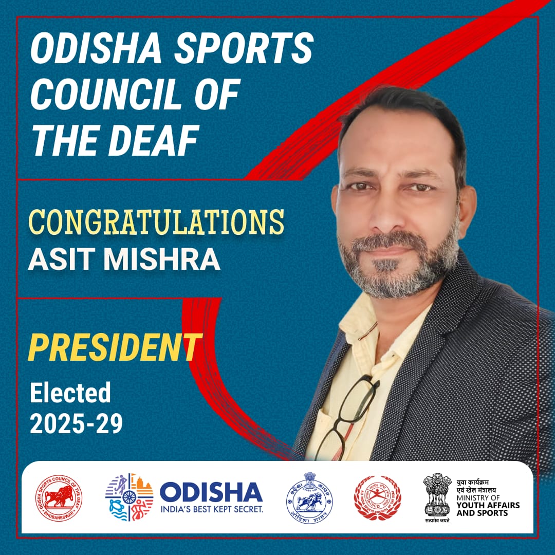 OSCDeaf_offical's tweet photo. Welcome to the President, OSCD
Hopefully He will be too expressive for helping the deaf children for focusing in Sports activity. Moreover, he wants to come across the state of children participation from rural village and District School @sports_odisha 
#Odishaforsports @SSEPD2 https://t.co/hi1jvN8AoJ
