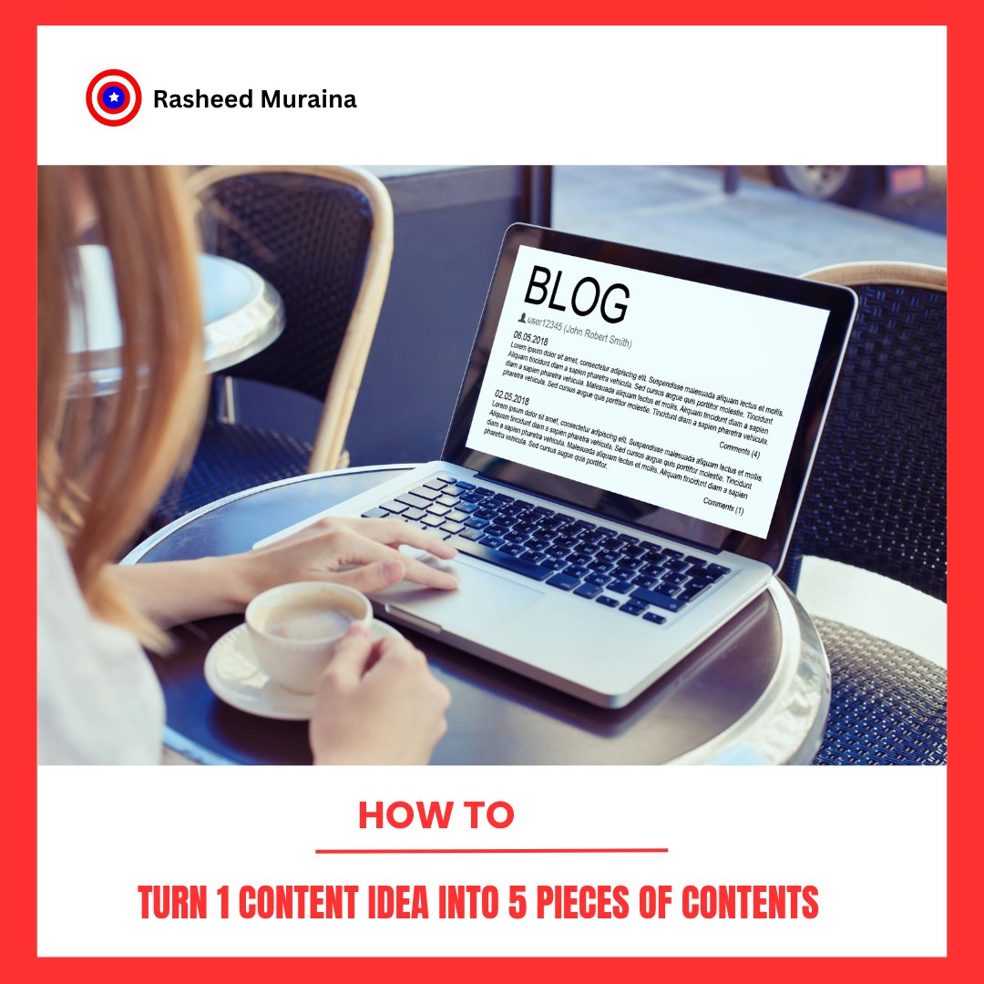 thereal__MRT's tweet image. 📌 Create Less. Impact More.
Learn how to turn one content idea into 5 high-performing posts  and stop burning yourself out trying to post daily.    
Thread 👇👇👇
#ContentMarketing #RepurposeContent