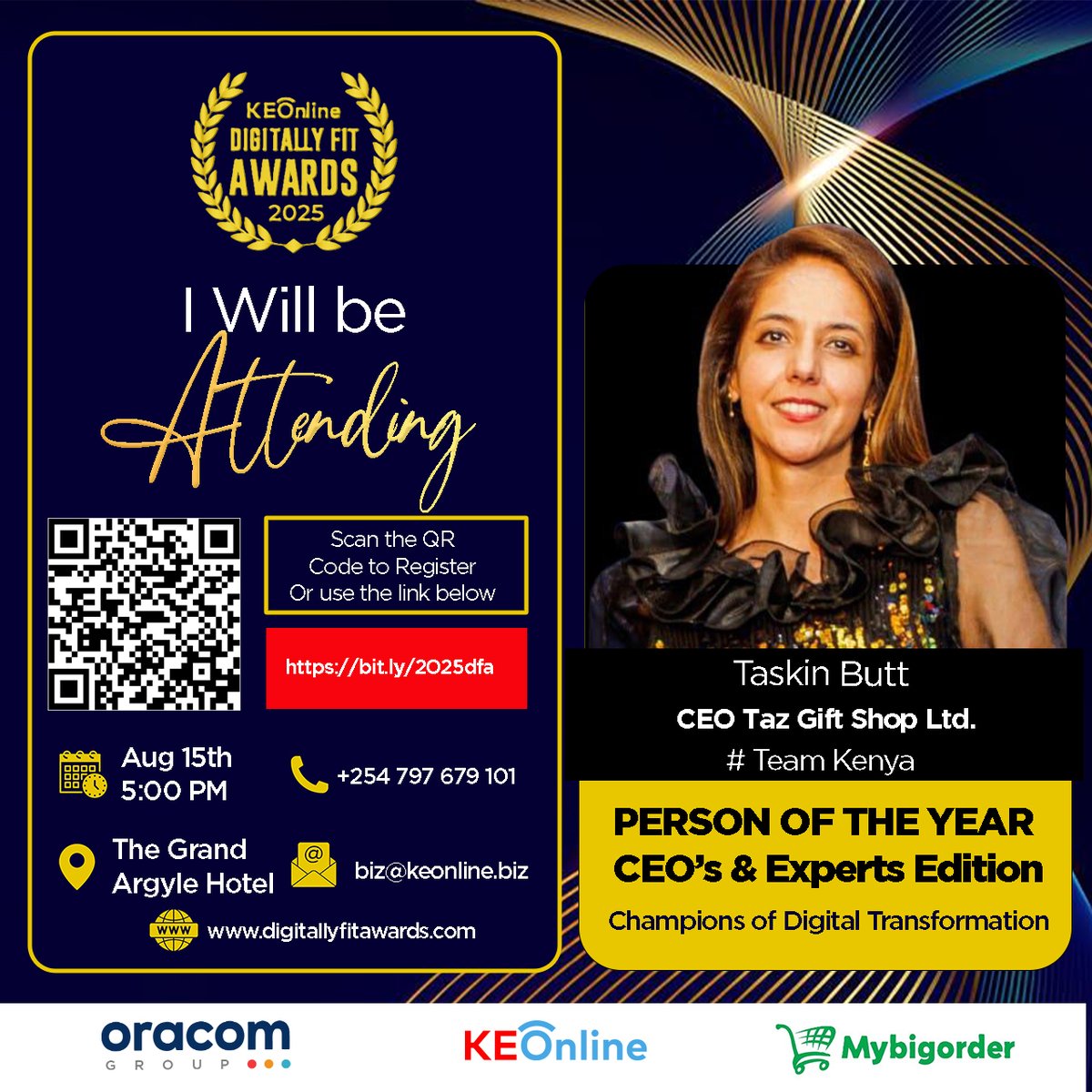 You’ve seen the posters. The invites. The hype.  Now it’s your turn to confirm!   11th Edition of #DigitallyFitAwards Sign up 👉 bit.ly/2025dfa