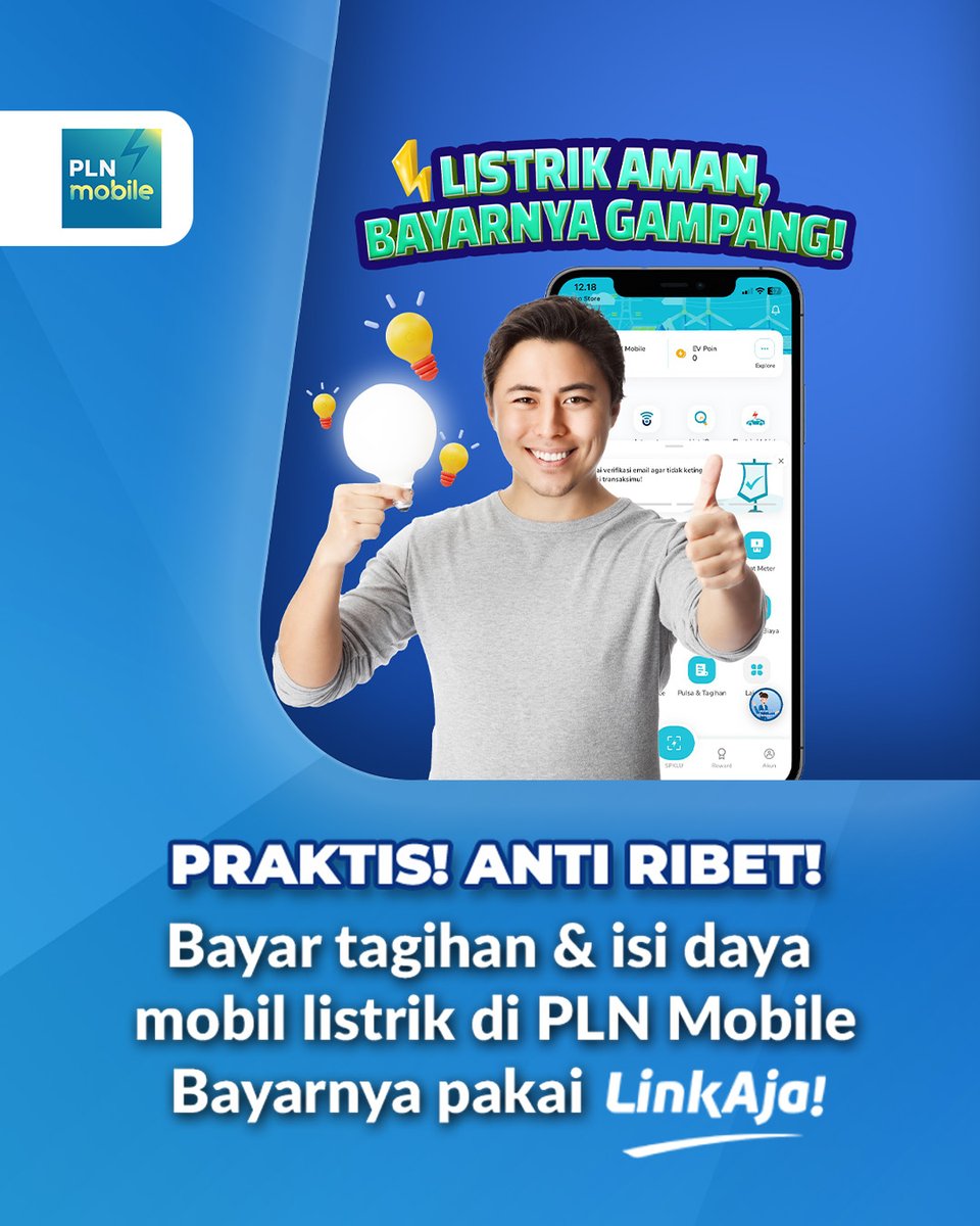 Sobat LinkAja, bayar tagihan PLN dan isi daya mobil listrik di LinkAja gampang!

Cek informasi lengkap di linkaja.id/promo/linkaja-…

Customer Service: livechat.linkaja.id