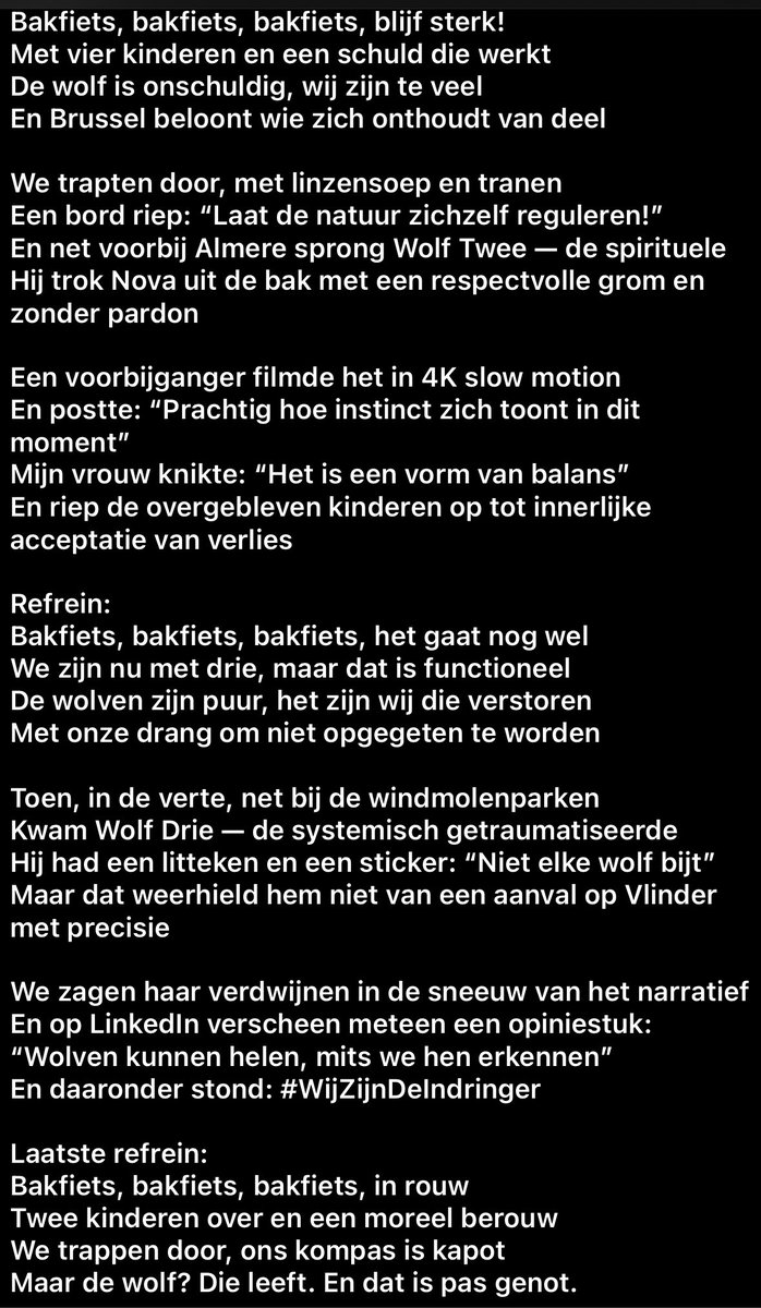 comptess 💃 (@cynthiacomptess) on Twitter photo Dodenrit van drs. P, the 2025 woke edition
#wolf #rewilding Dodenrit van drs. P, the 2025 woke edition
#wolf #rewilding