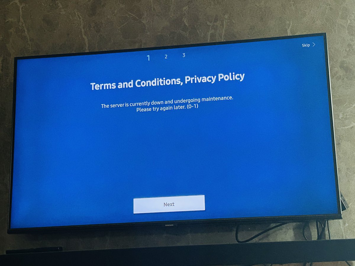 ogshorts1's tweet image. #samsungtv #samsung 
Crashing all apps in samsung tv and getting server down, looks like I'm not alone, other samsung users might also be facing this issue 🚨

#samsungsupport