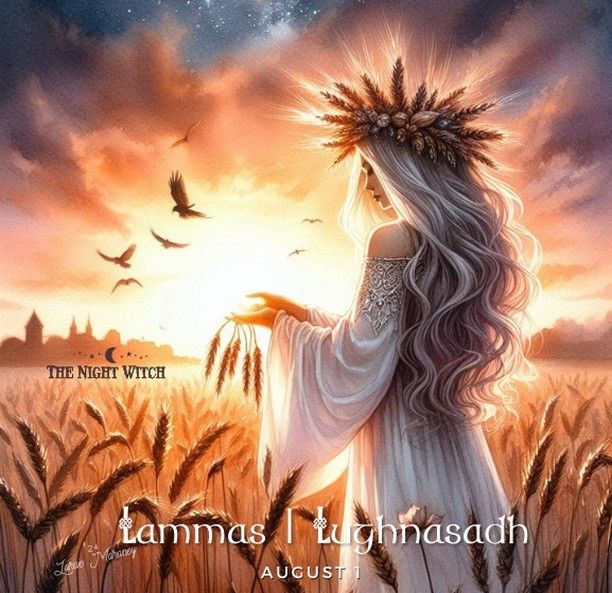 Lammas Blessings to everyone who celebrate's, May the Goddess bless you and your harvest and may your table be ever bountiful. Blessed Be 🌛🌝🌜🪻🌹