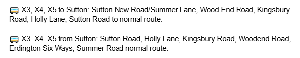 Diversion ⚠️ Friday 1st August, 09:30 am - 11:30 am

Sutton New Road closed for treeworks.