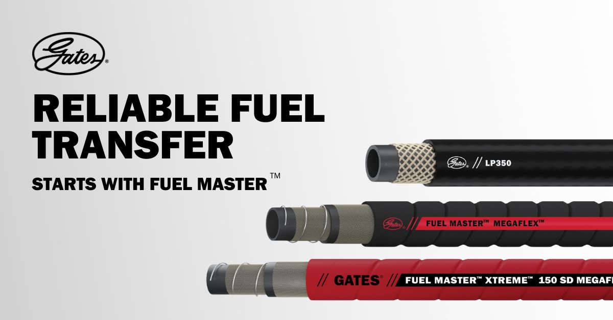 Fuel transfer demands reliability, and Gates Fuel Master hose delivers.​

Designed for gasoline, diesel, and petroleum products, it offers superior kink resistance, flexibility, and performance—keeping critical equipment fueled across industries. bit.ly/3G1ocQM