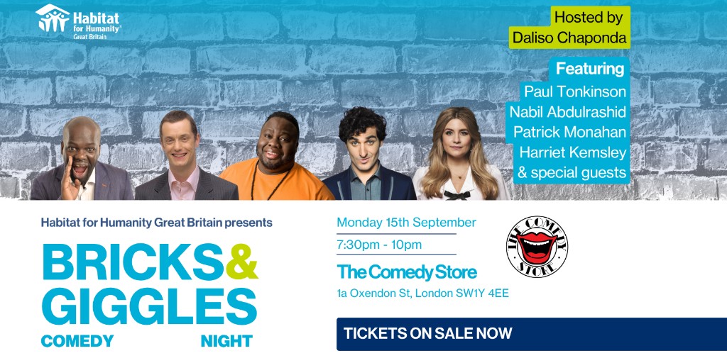 Habitat for Humanity GB (@habitatfhgb) on Twitter photo <a href="/dalisochaponda/">Daliso Chaponda</a> and a full lineup of top UK comedians are coming together to raise funds for our impactful global work. Join us for a night of comedy and reflection: ow.ly/mpRP50VWu3N
#TheComedyStoreLDN <a href="/PatrickJMonahan/">Patrick Monahan</a> <a href="/GrandmasterNabz/">Nabil Abdulrashid</a> <a href="/PaulTonkinson/">Paul Tonkinson</a> @HarrietKemsley <a href="/dalisochaponda/">Daliso Chaponda</a> and a full lineup of top UK comedians are coming together to raise funds for our impactful global work. Join us for a night of comedy and reflection: ow.ly/mpRP50VWu3N
#TheComedyStoreLDN <a href="/PatrickJMonahan/">Patrick Monahan</a> <a href="/GrandmasterNabz/">Nabil Abdulrashid</a> <a href="/PaulTonkinson/">Paul Tonkinson</a> @HarrietKemsley